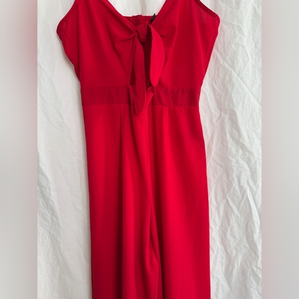 H&M ankle length Elegant Red Jumpsuit Size 6 - Picture 11 of 14